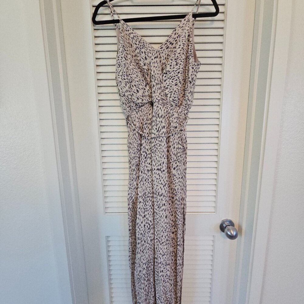 Pink Leopard Print Jumpsuit